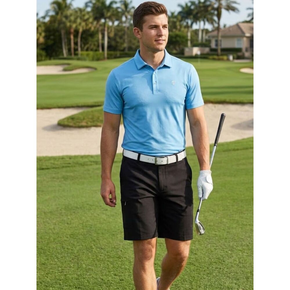New IZOD Flat-Front Classic Golf Cargo Shorts Men's Size 36W